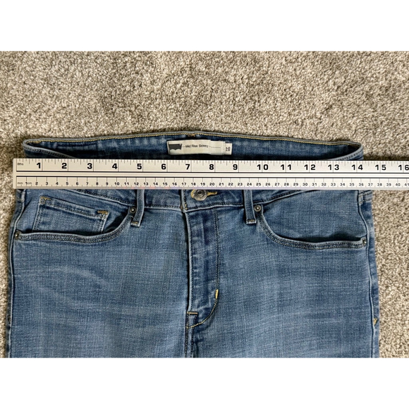 Women's Levi's Cropped Ankle Jeans Size 10 Blue Denim - Picture 8 of 10